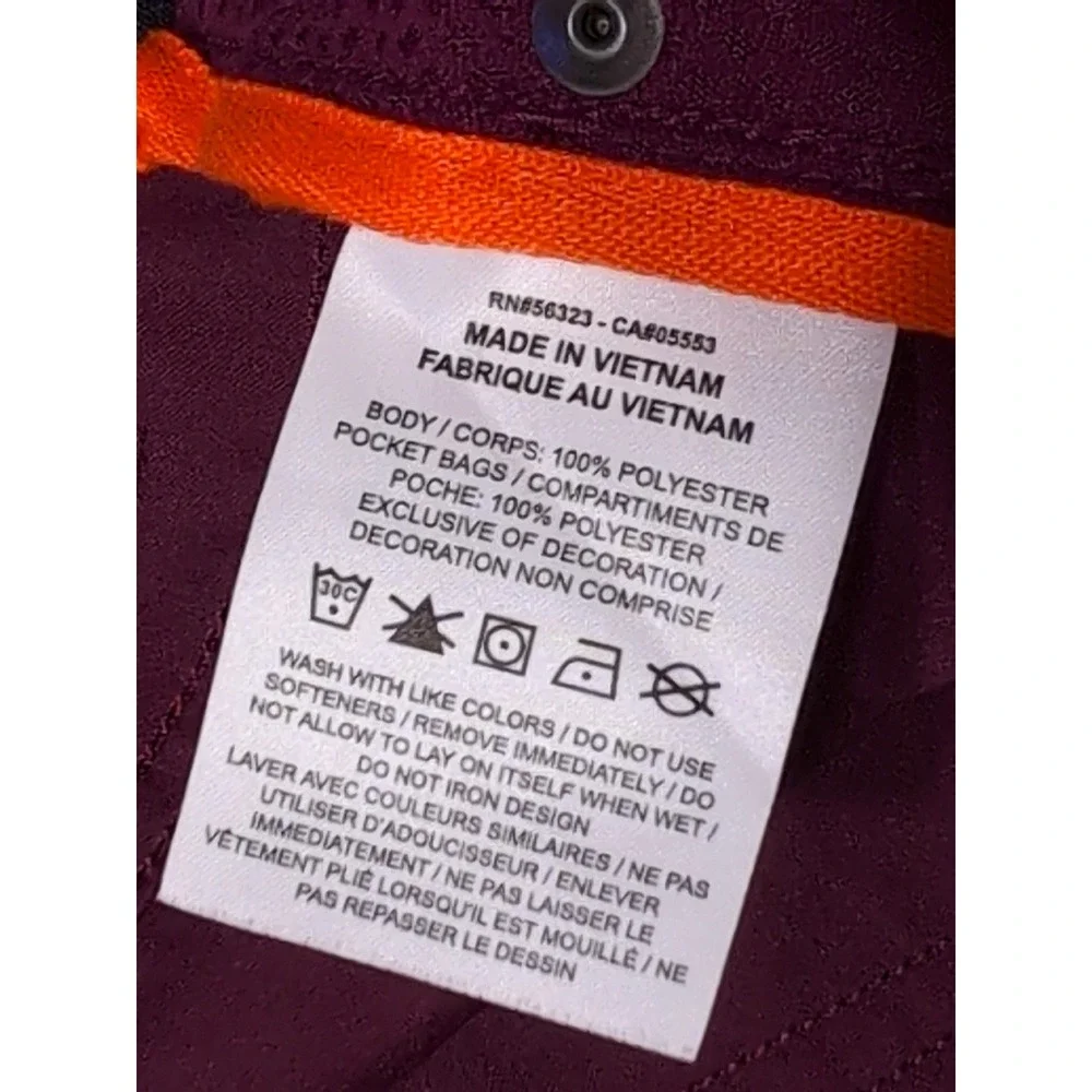 NIKE Golf Pants Men 35x30 Burgundy NWOT Dri-FIT Repel Slim Fit DA3064-610
